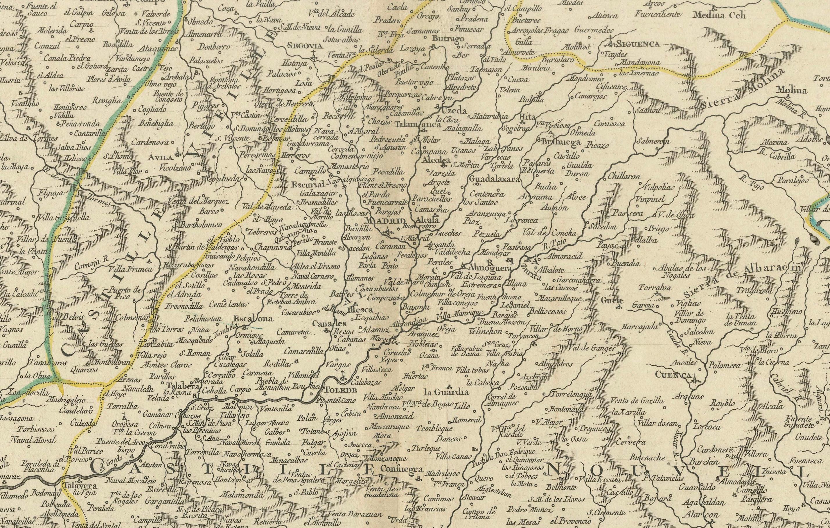 Map von Südspanien mit Darstellungen von Castile, Andalusien, Granada, Murcia und Valencia im Angebot 3
