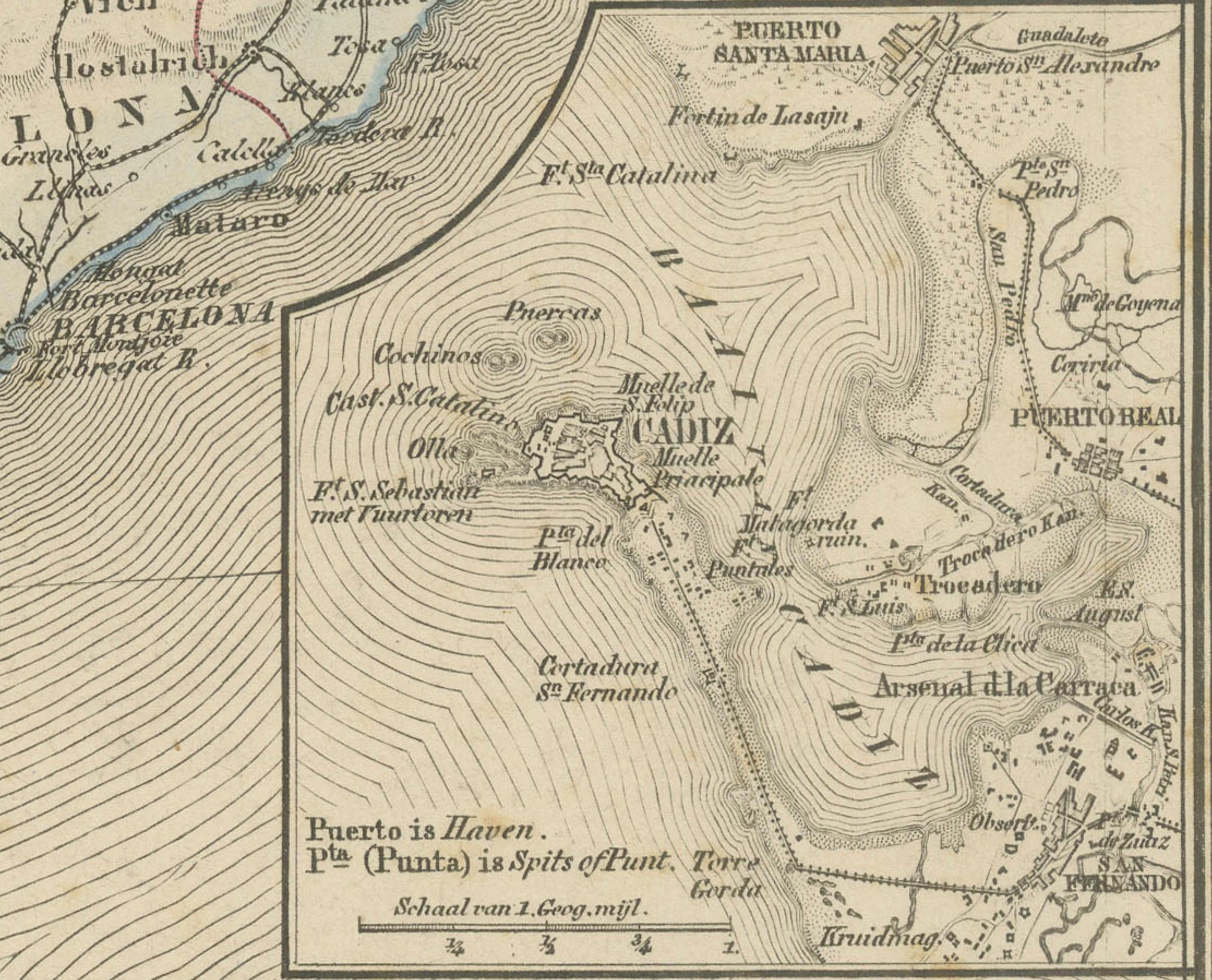 Mappa di Spagna e Portogallo - Nieuwe Hand-Atlas di Frijlink & van Otterloo, 1876 in vendita 2