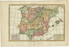 Carte d'Espagne et du Portugal comprenant les îles d'Ibiza, Minorque et Majorque, 1780