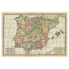 Carte d'Espagne et du Portugal comprenant les îles d'Ibiza, Minorque et Majorque, 1780