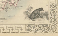 Map of Tasmania with Illustrations of Local Fauna and Colonial Landmarks, 1851