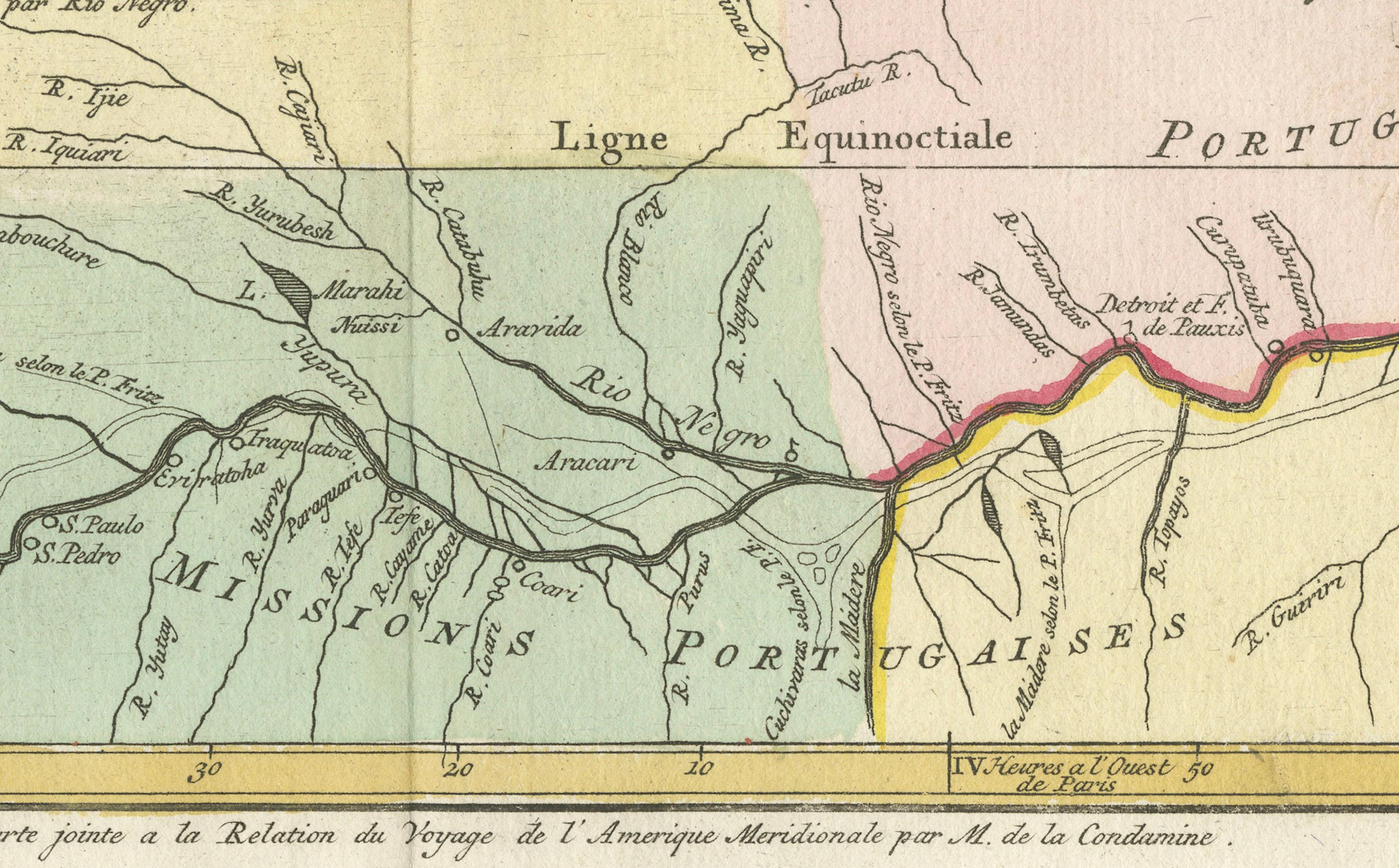 Mapa del curso del río Amazonas y regiones circundantes (1743-1744) Papel en venta