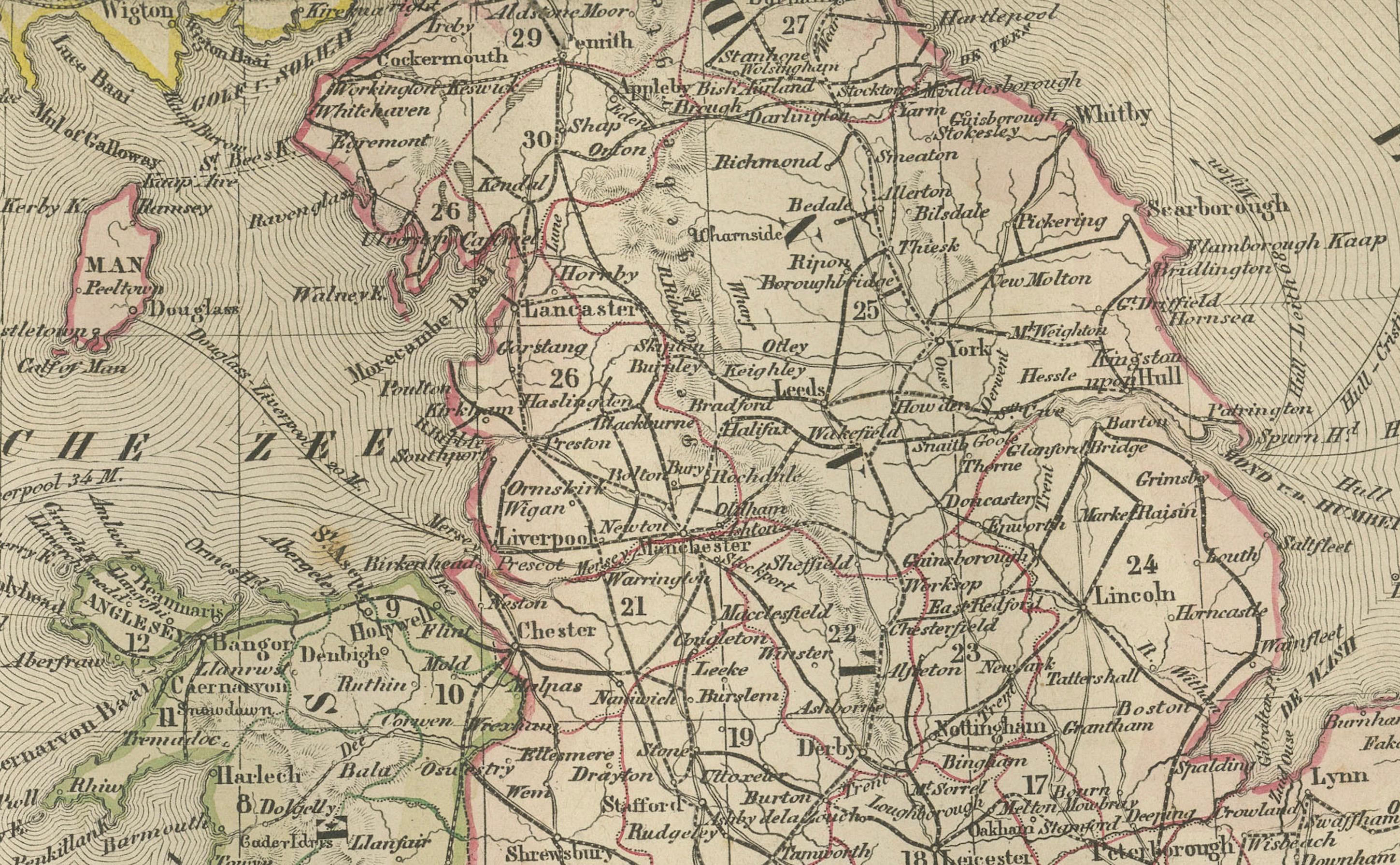 Titre : Carte des îles britanniques avec des encarts de Londres et de Dublin, Leyde 1876

Cette carte néerlandaise détaillée du XIXe siècle, intitulée 