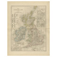 Map of the British Isles with Insets of London and Dublin, Leiden 1876