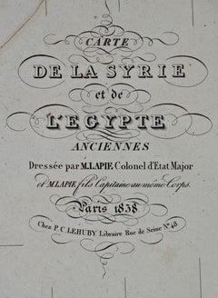 Map of the Holy Land "Carte de la Syrie et de l'Egypte" by Pierre M. Lapie