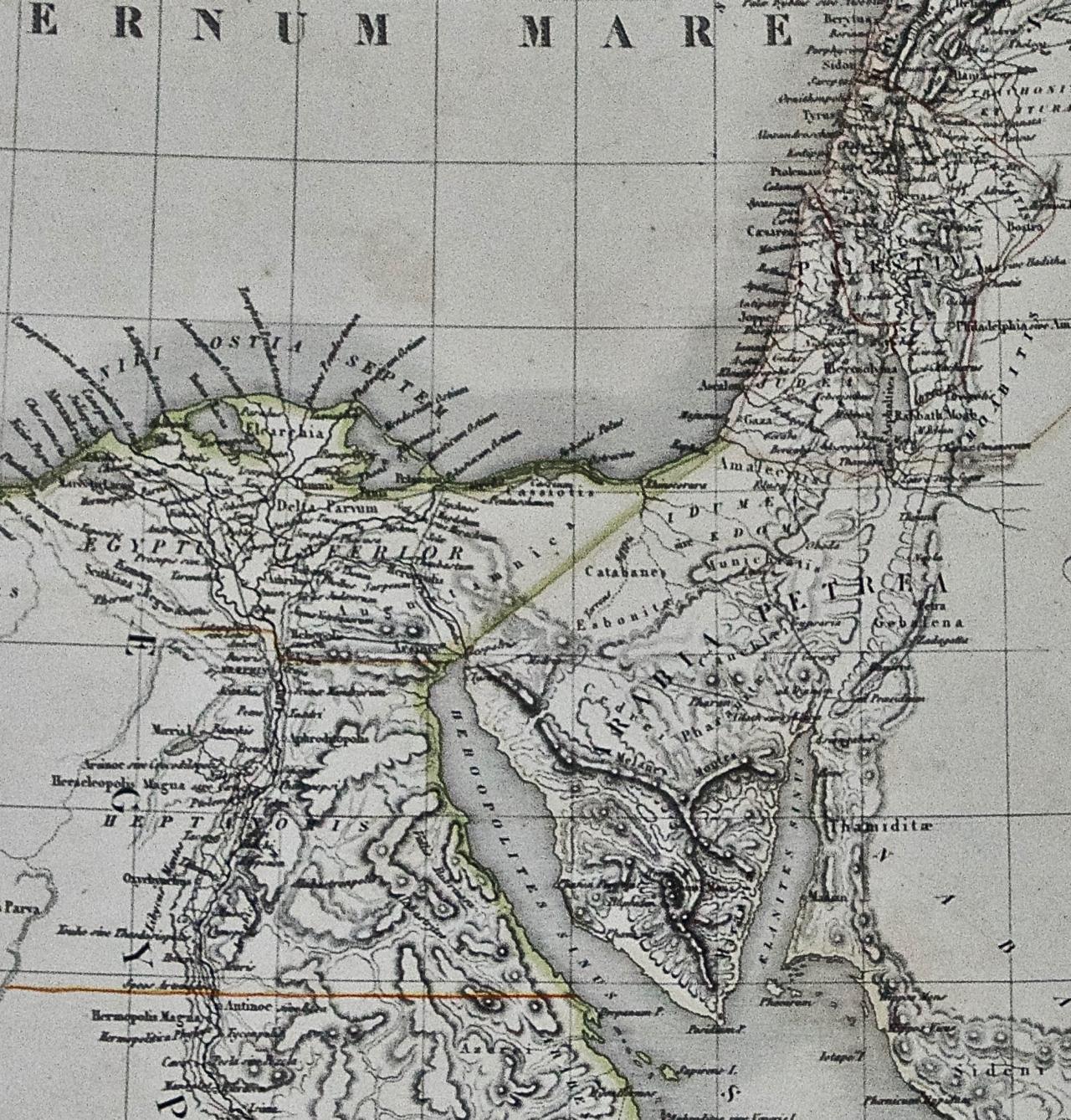 Map of the Holy Land „Carte de la Syrie et de l'Egypte“ von Pierre M. Lapie im Zustand „Gut“ im Angebot in Alamo, CA