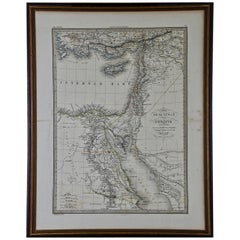 Mappa della Terra Santa "Carte de la Syrie et de l'Egypte" di Pierre M. Lapie