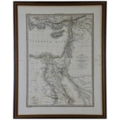 Antique Map of the Holy Land "Carte de la Syrie et de l'Egypte" by Pierre M. Lapie