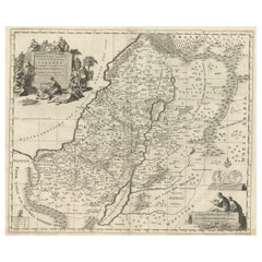 Karte des Heiligen Landes, in 12 Stämme unterteilt, die Reisen Jesu Christi, 1700