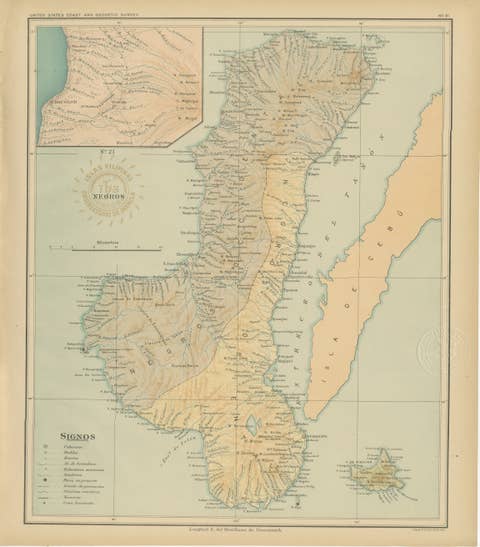 Map of the Island of Negros – Observatorio de Manila, 1899