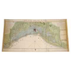 Antique Map of the Lagoons of Venice, 1818, Paper