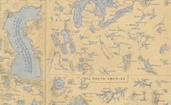 Mappa dei laghi del globo 1856 - Carta comparativa dei mari interni