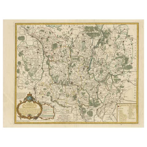 Map of the Margraviate and Electorate of Brandenburg by de Beaurain - ca.1750