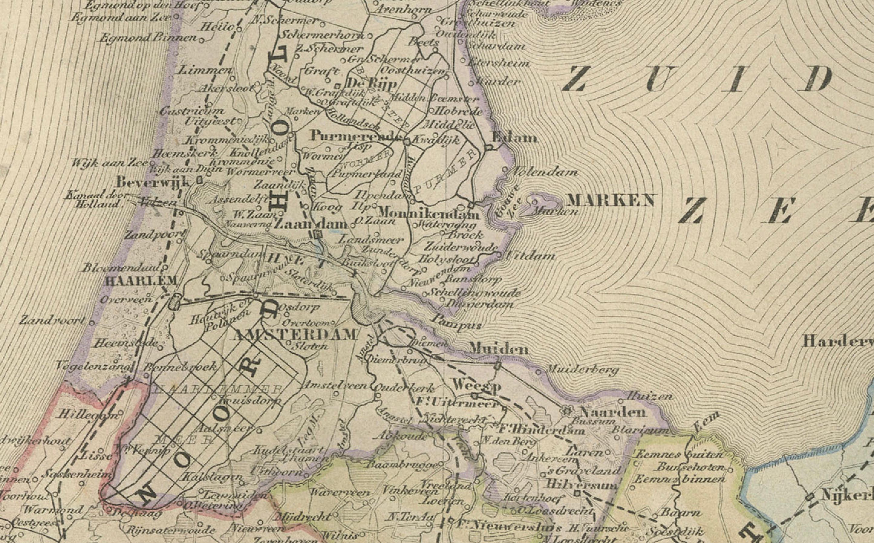 Carte des Pays-Bas avec inserts d'Amsterdam et d'Arnhem, Leyde 1876 en vente 4