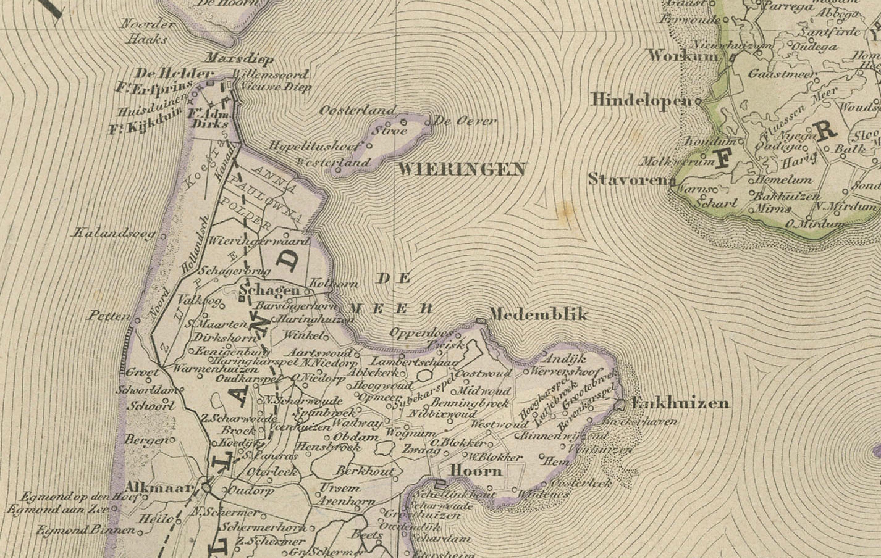 Carte des Pays-Bas avec inserts d'Amsterdam et d'Arnhem, Leyde 1876 en vente 3
