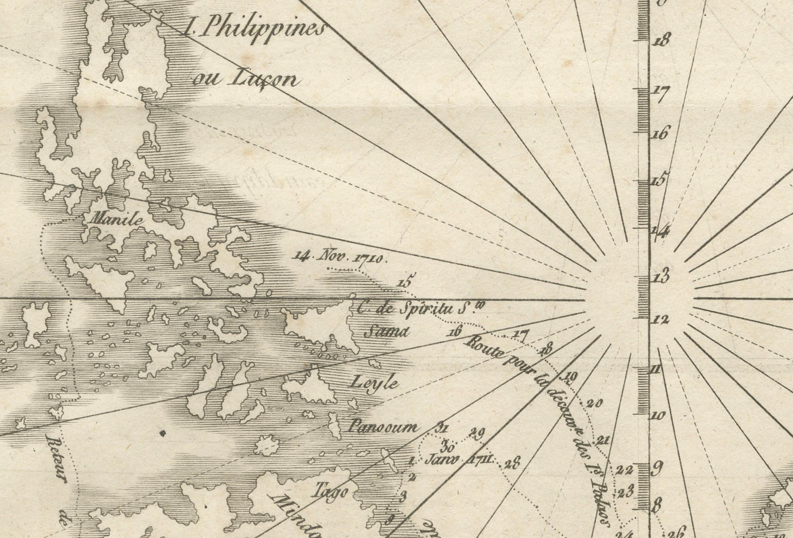 XVIII secolo Mappa delle Filippine e delle Isole Palau - Incisione francese antica, 1790 ca. in vendita