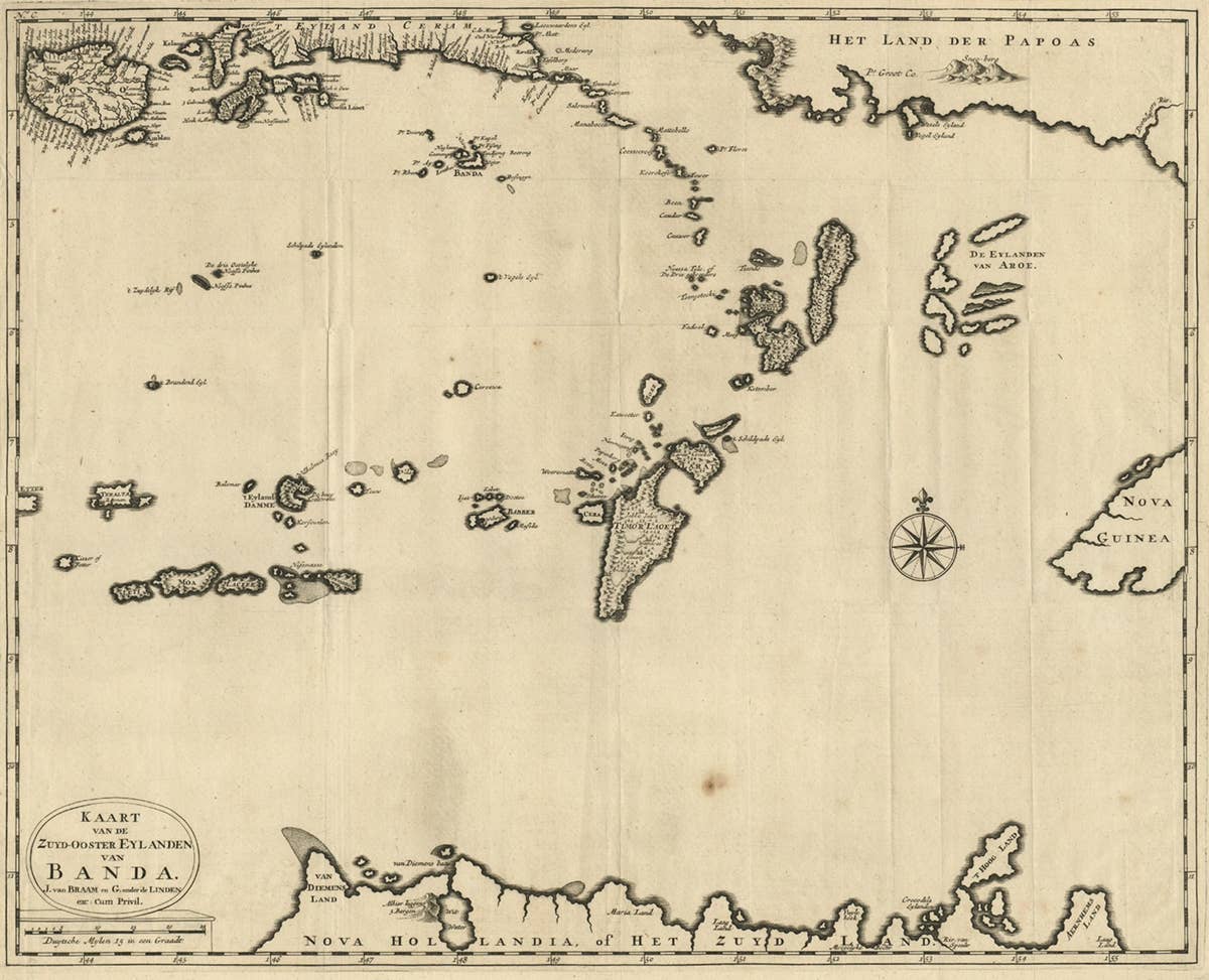 Map of the Southeastern Part of the Banda Islands, Incl Northern Australia, 1726