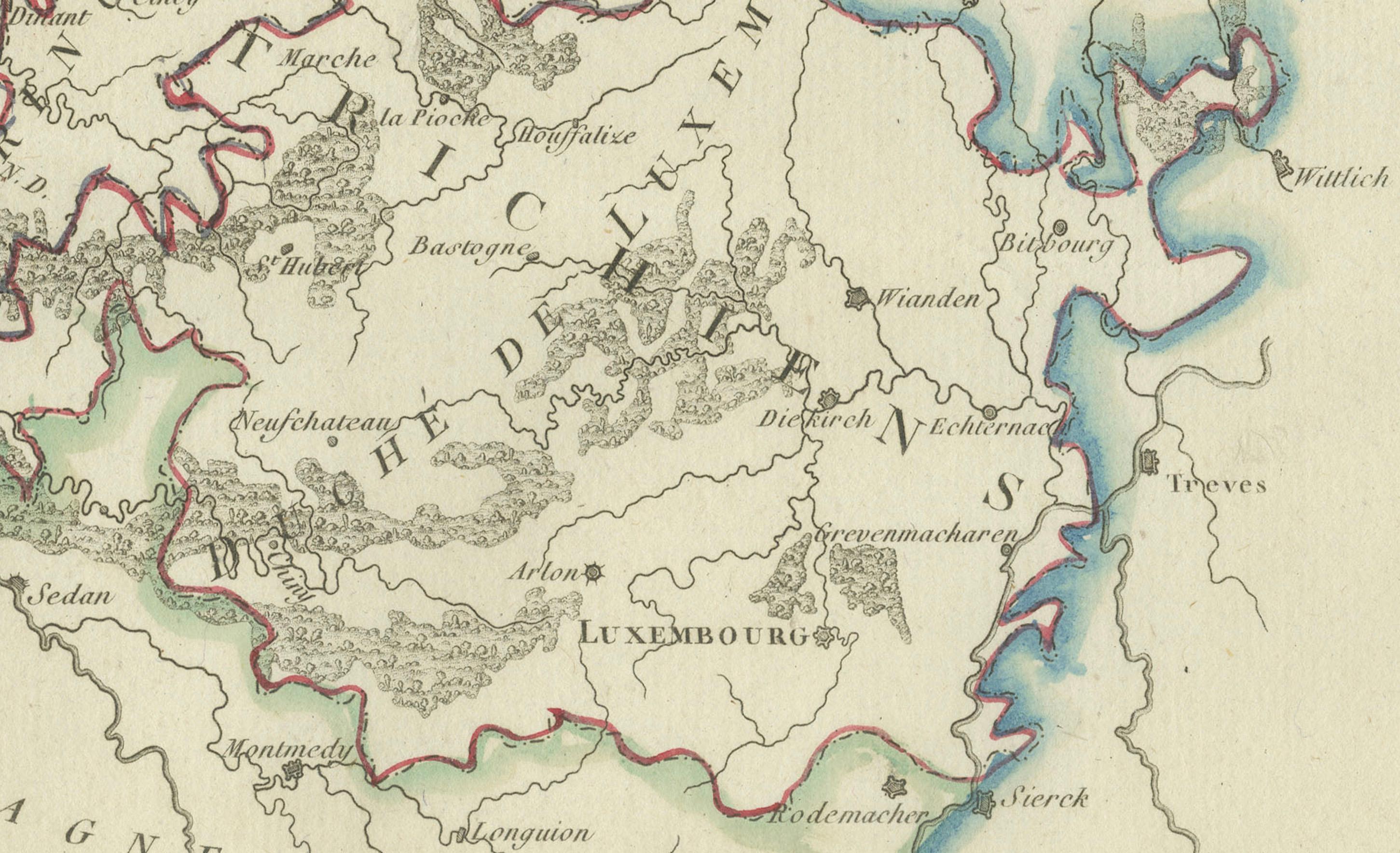 Map of the United Provinces & Low Countries: Early 19th Century - 1802 In Good Condition For Sale In Langweer, NL