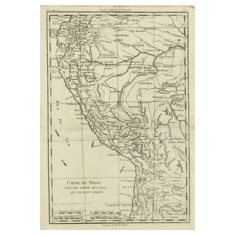 Map of the Western Coast of South America from Ecuador into Chili, ca.1780