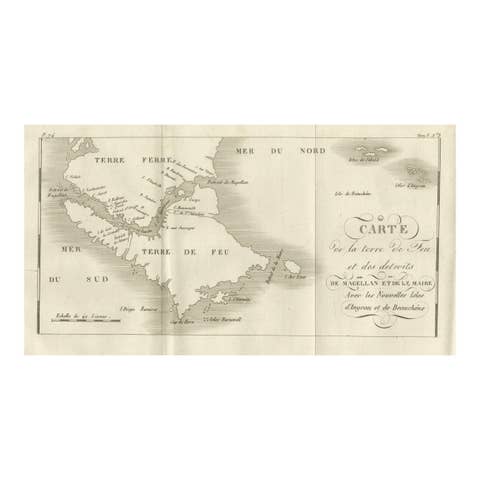 Map of Tierra del Fuego and the Straits of Magellan and Le Maire, c.1760