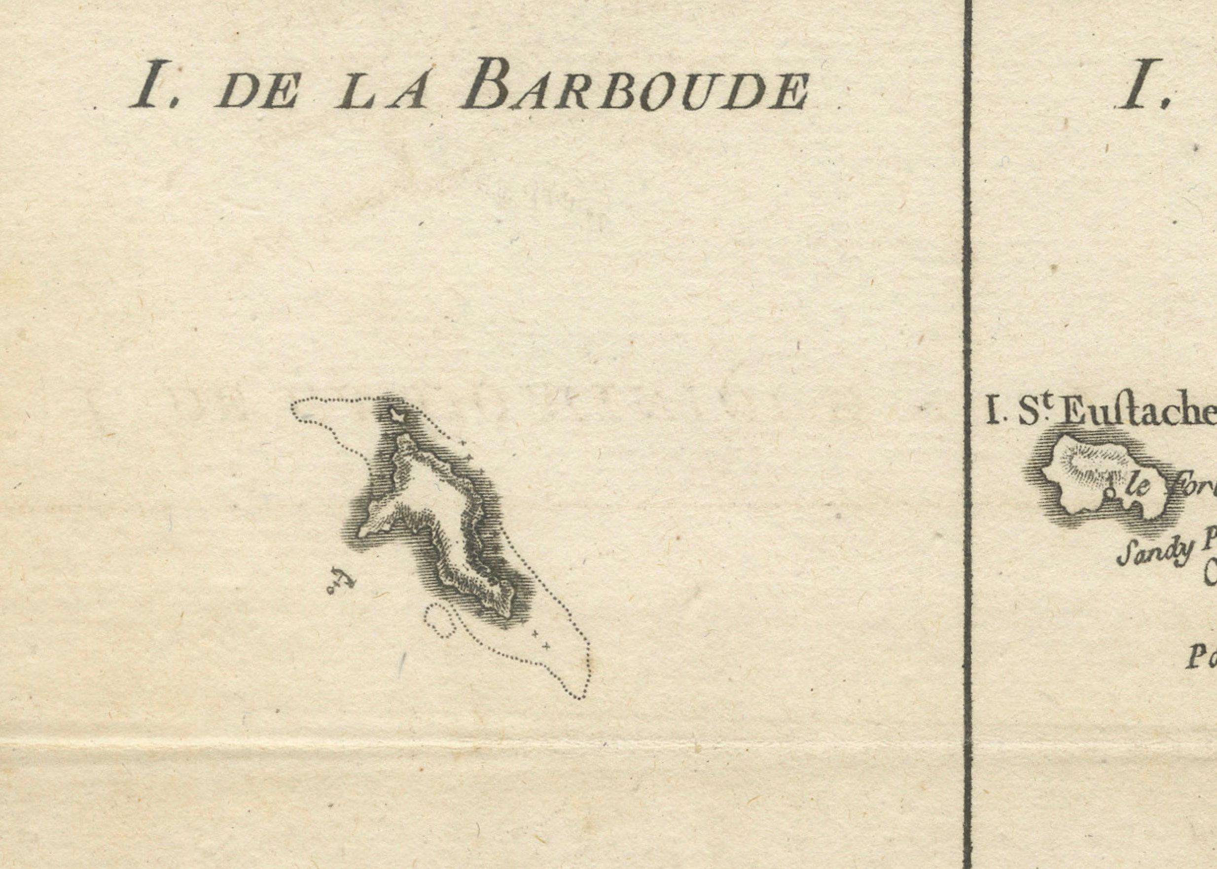 Mappa delle Isole Vergini e delle Piccole Antille di Rigobert Bonne, 1780 ca. in vendita 1