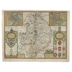 Map of Warwickshire, England, Incl insets of Warwick and Coventry, c.1614