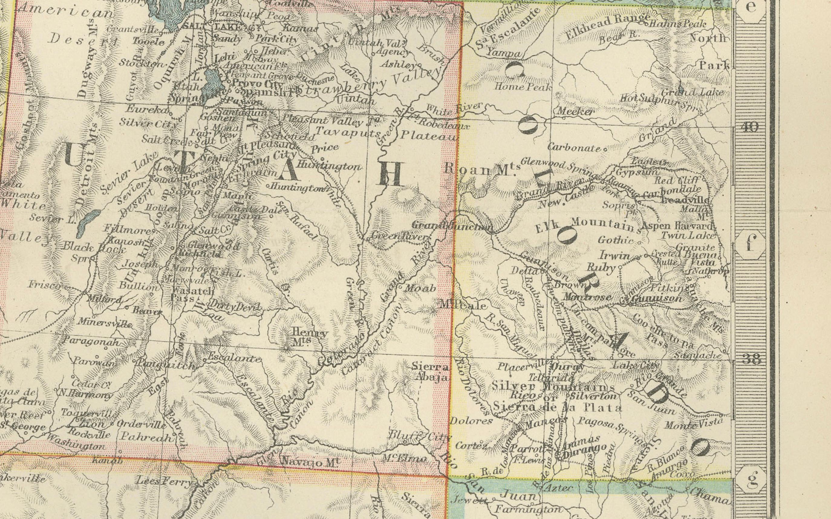 Carte de l'ouest des États-Unis 1903 - Chemins de fer, frontières des États et terrain

Cette magnifique carte gravée intitulée 