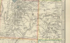 Map of Western United States 1903 – Railroads, State Borders, and Terrain