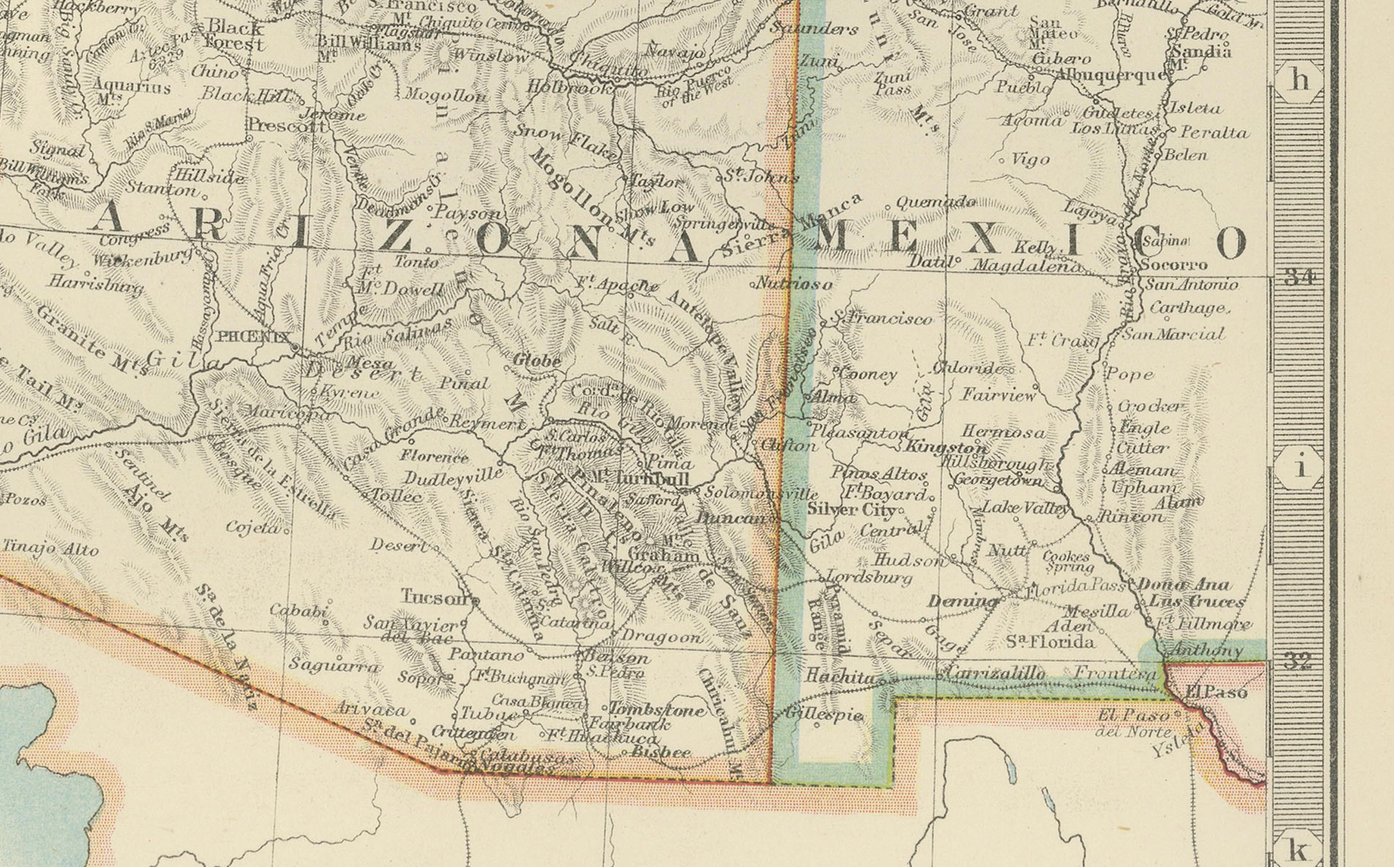 Carte de l'ouest des États-Unis 1903 - Chemins de fer, frontières des États et terrain en vente 4