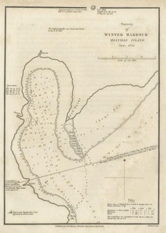 Map of Winter Harbour on Melville Island, Australia by Parry's Expedition, 1821