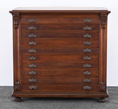Armoire à cartes ou à imprimés, XIXe siècle