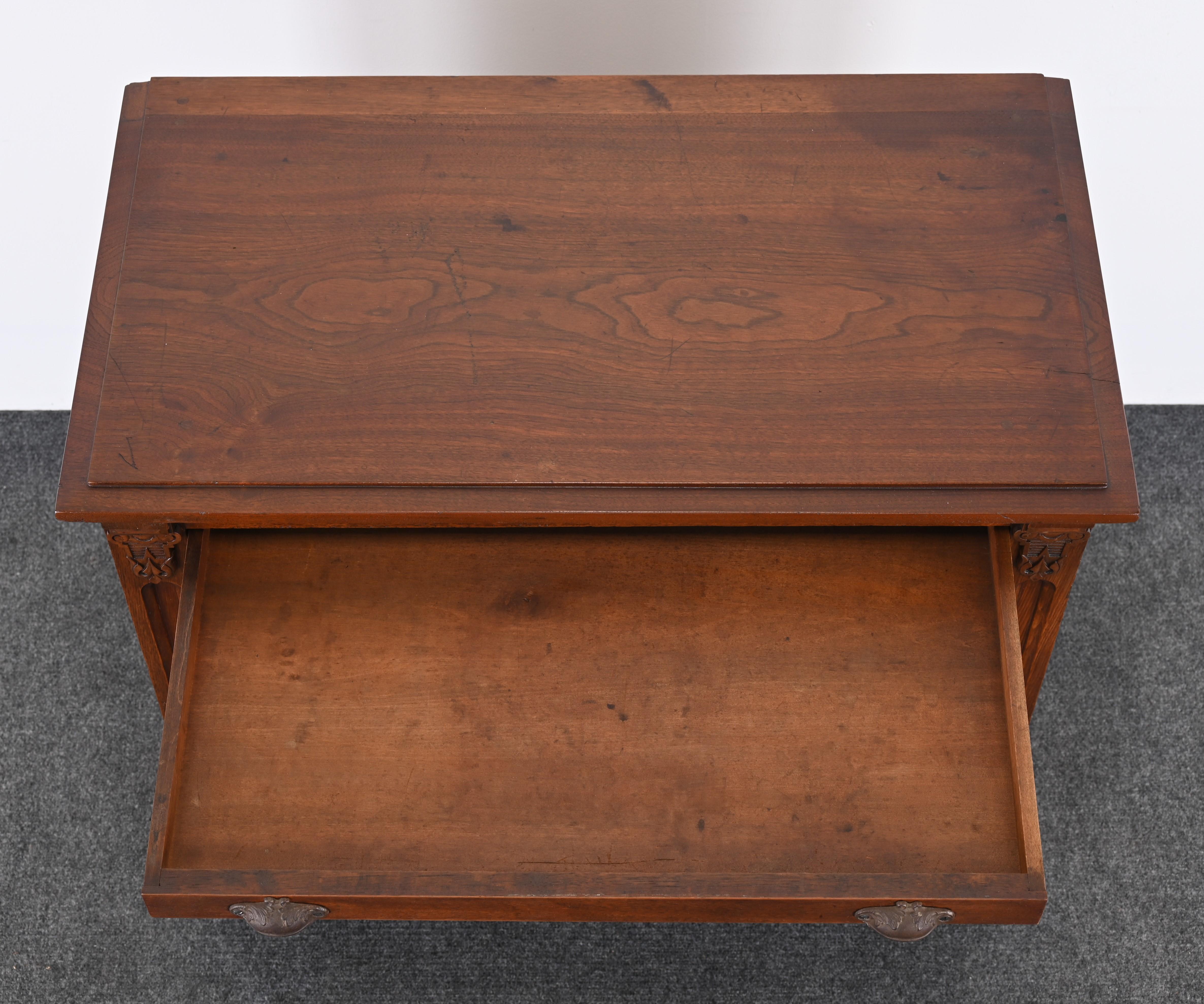 Walnut Map or Print Cabinet, 19th Century
