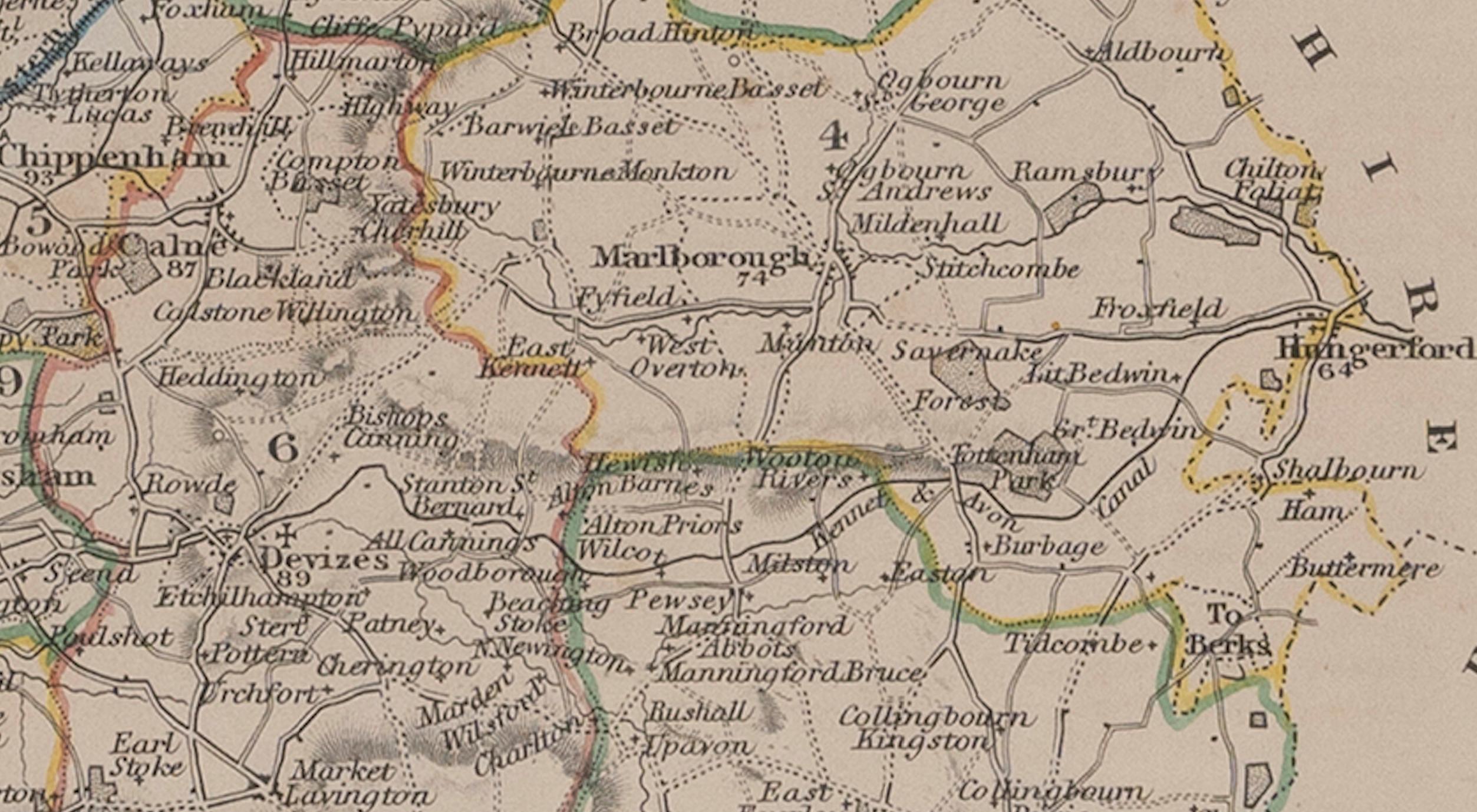 wiltshire border map