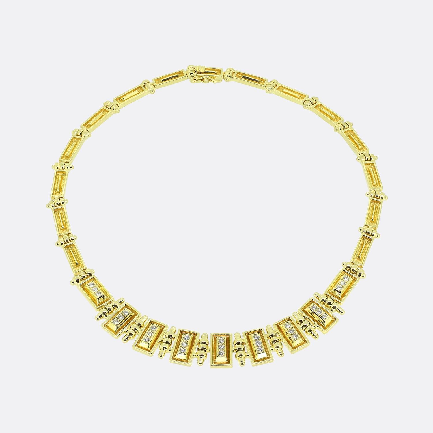 Women's or Men's Mapamenos Natepas Diamond Collar Necklace For Sale
