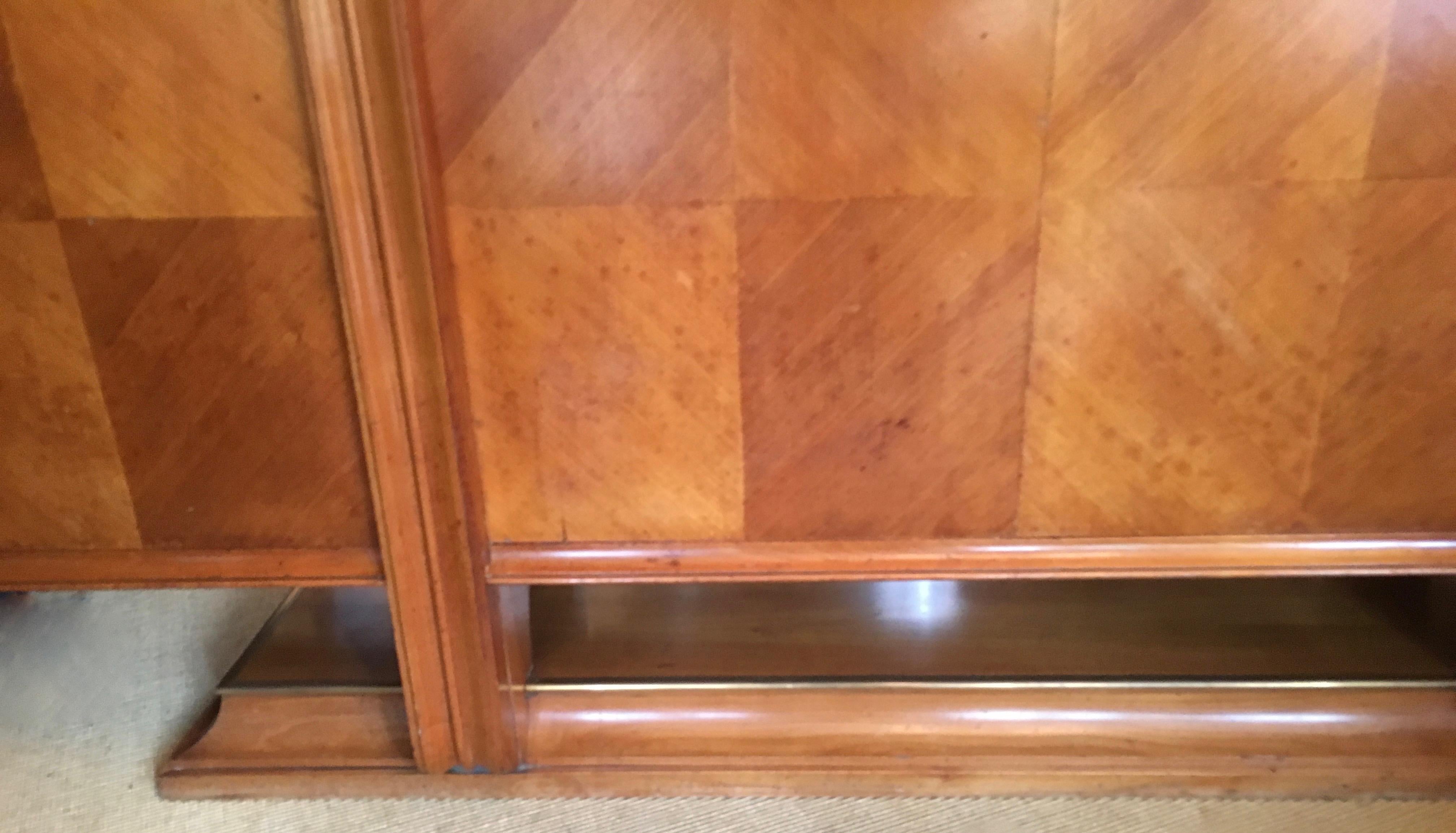 Maple 4-Door French Cabinet in the Manner of Andre Arbus In Good Condition In Los Angeles, CA
