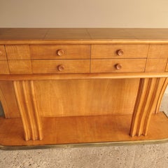 Maple and Brass Console / Sideboard