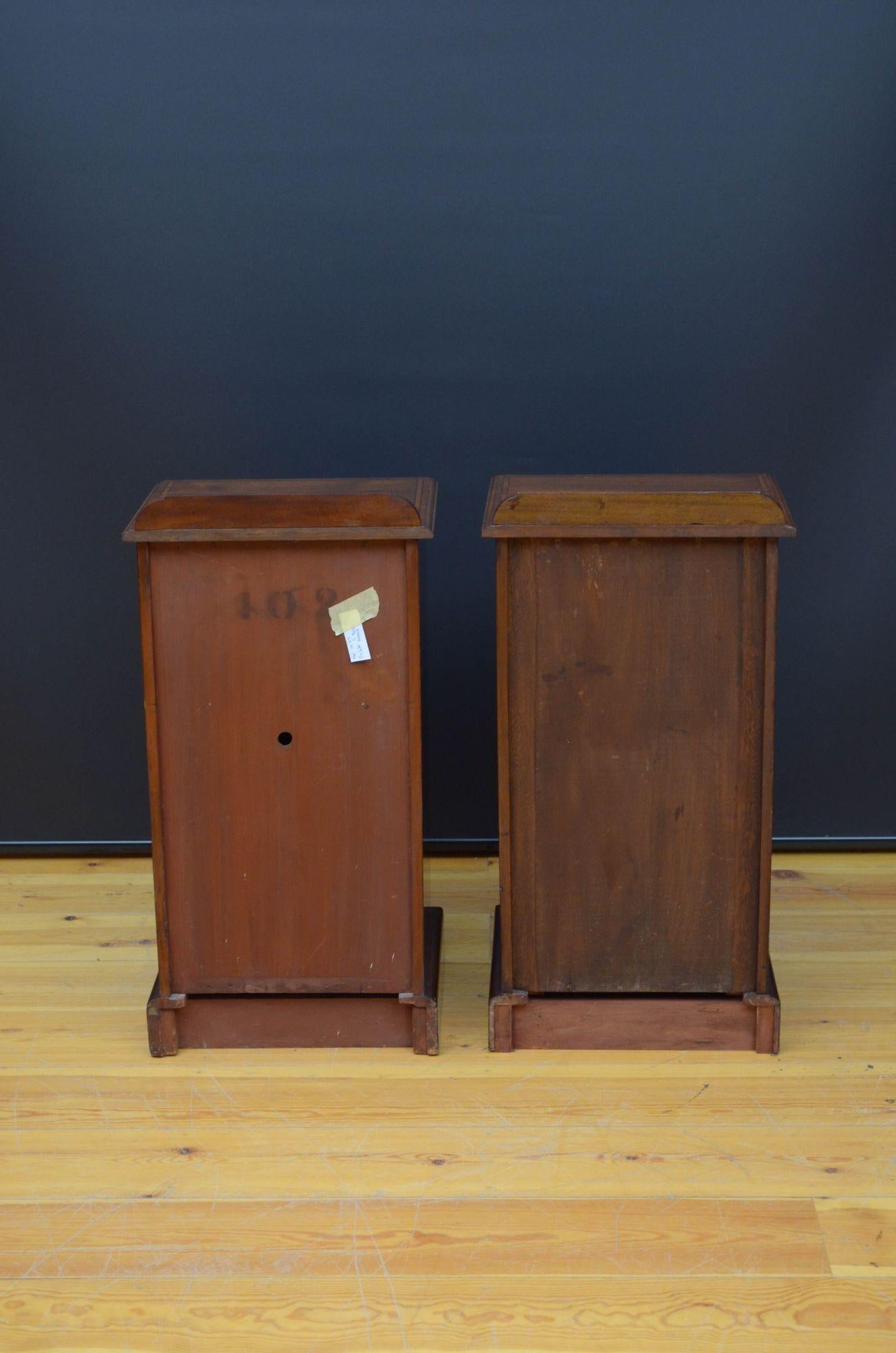 Maple and Co Bedside Cabinets in Mahogany 8