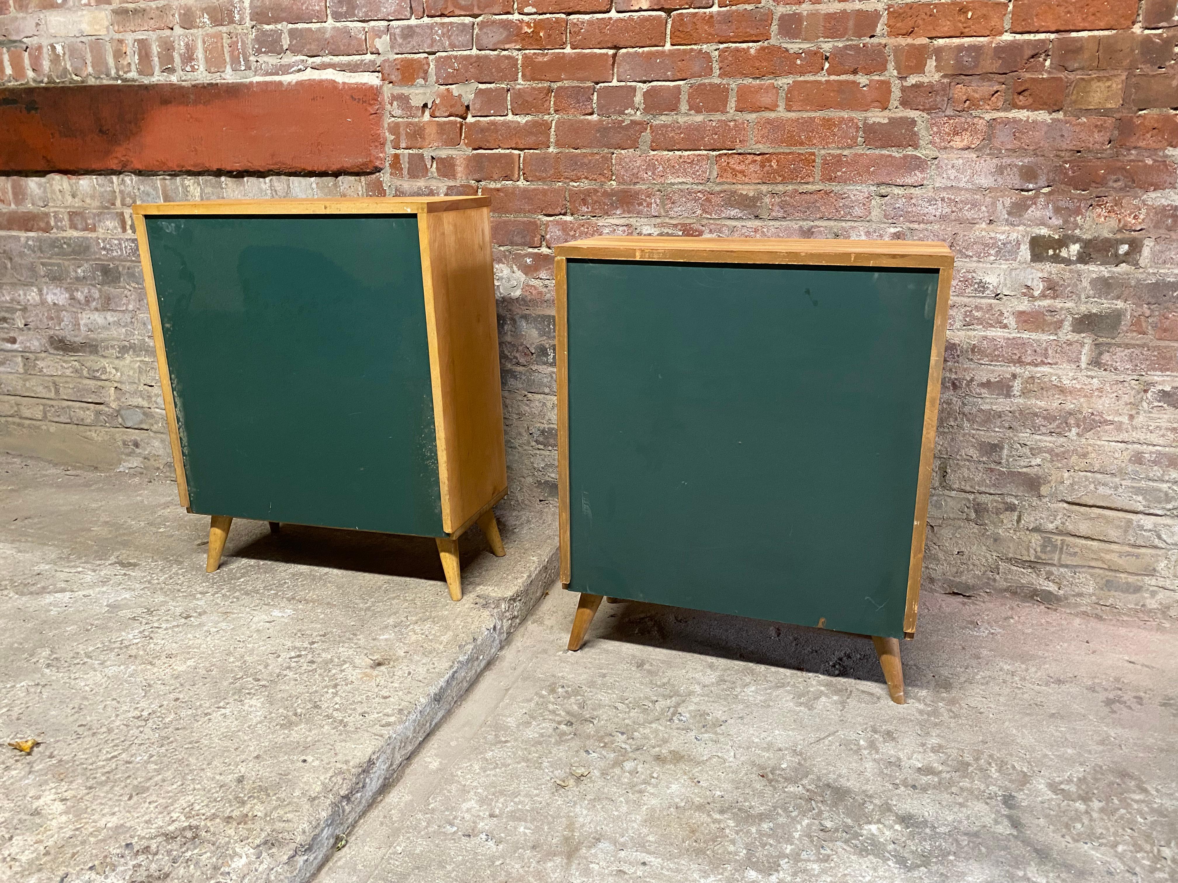 Maple and Masonite Bookcases, a Pair 7