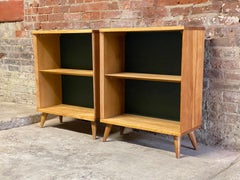 Maple and Masonite Bookcases, a Pair