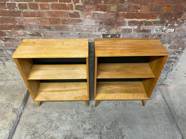 Maple and Masonite Bookcases, a Pair In Good Condition In Garnerville, NY