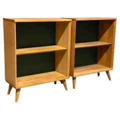 Maple and Masonite Bookcases, a Pair