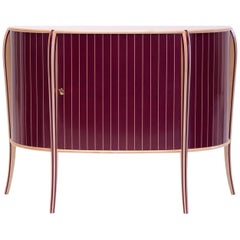 Maple and Purpleheart Marquetry Sideboard