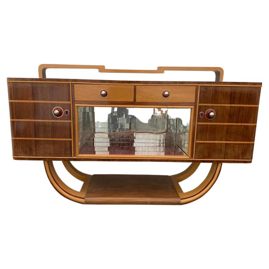 Maple and walnut Art Deco sideboard by Paolo Buffa, 1940s