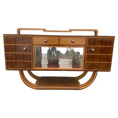 Maple and walnut Art Deco sideboard by Paolo Buffa, 1940s