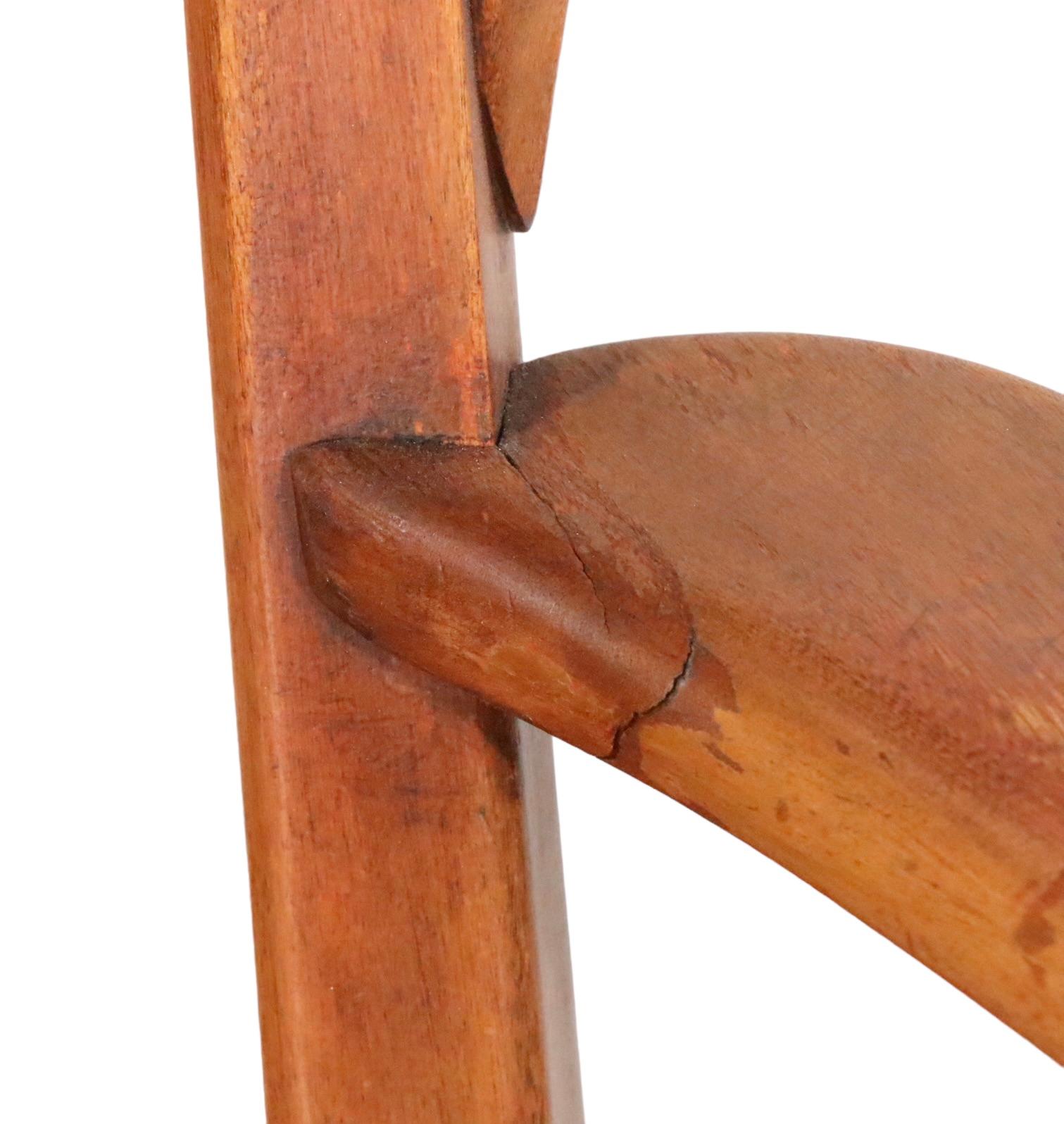 Ahorn Arrow Back Lounge Arm Chair att.  an Herman de Vries für  Cushman 1930/40er Jahre im Angebot 5