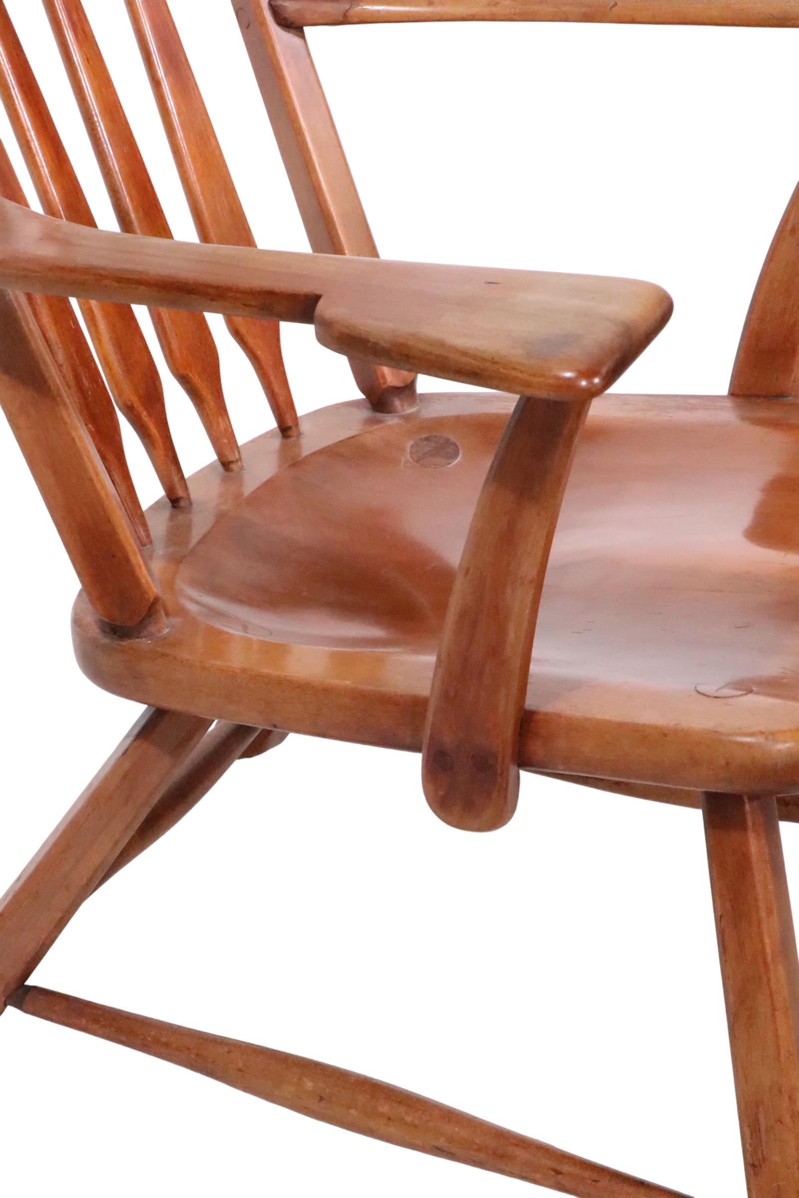 Ahorn Arrow Back Lounge Arm Chair att.  an Herman de Vries für  Cushman 1930/40er Jahre im Angebot 9