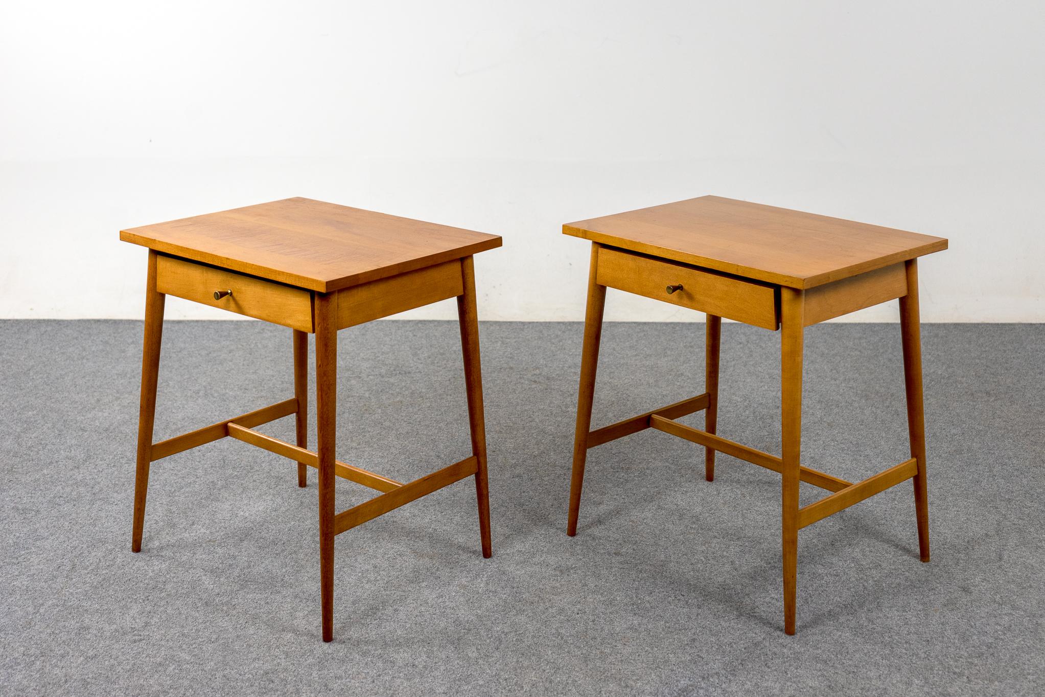 American Maple Bedside Table Pair, by Paul McCobb