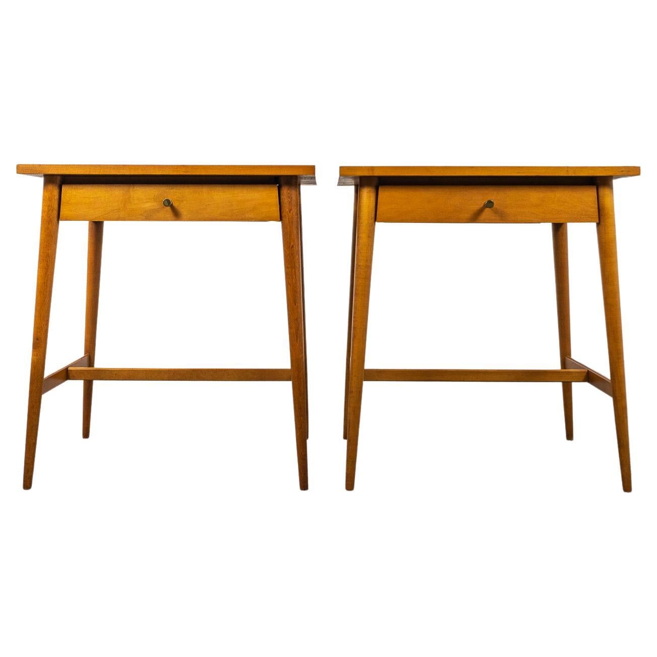 Maple Bedside Table Pair, by Paul McCobb