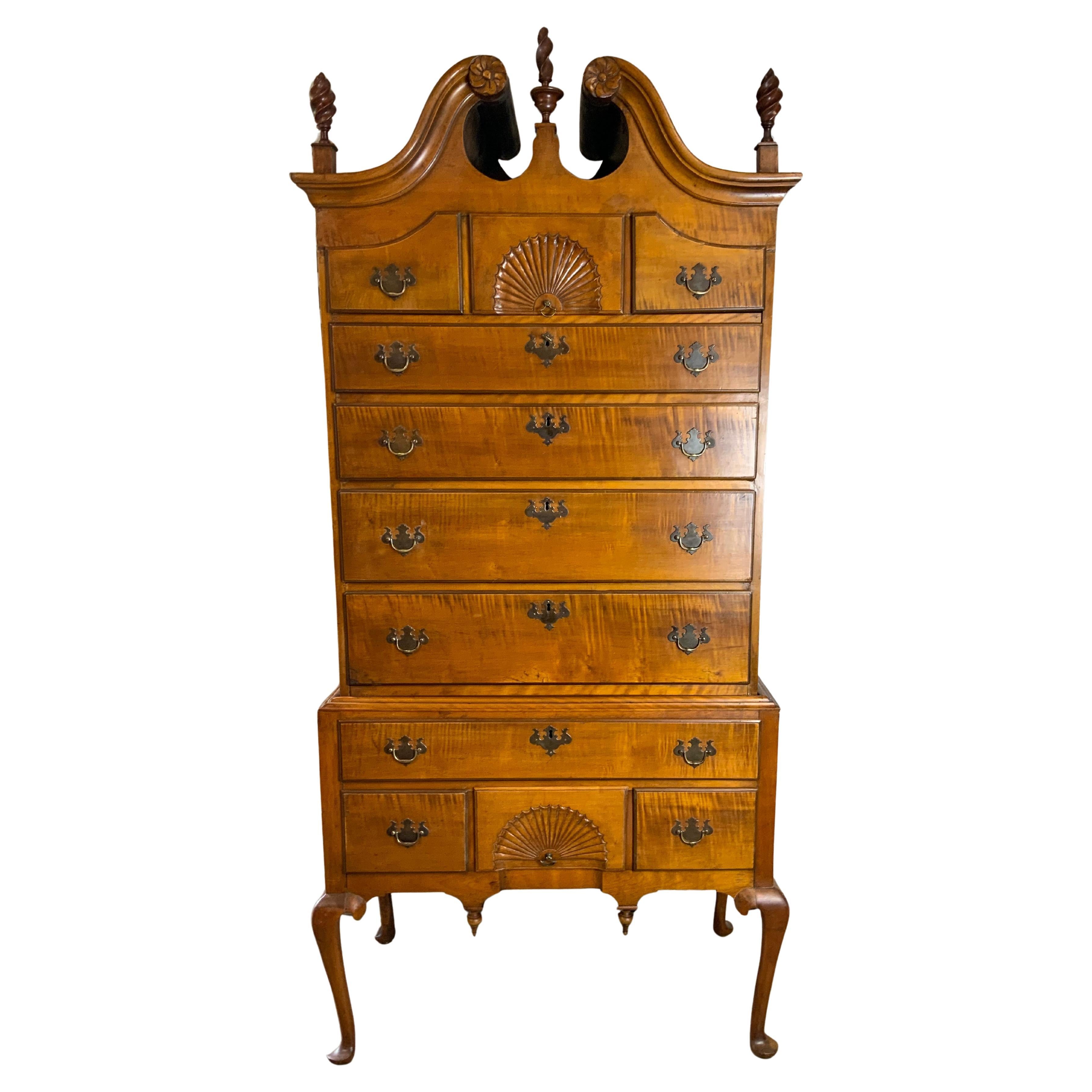 Maple Bonnet Top Highboy