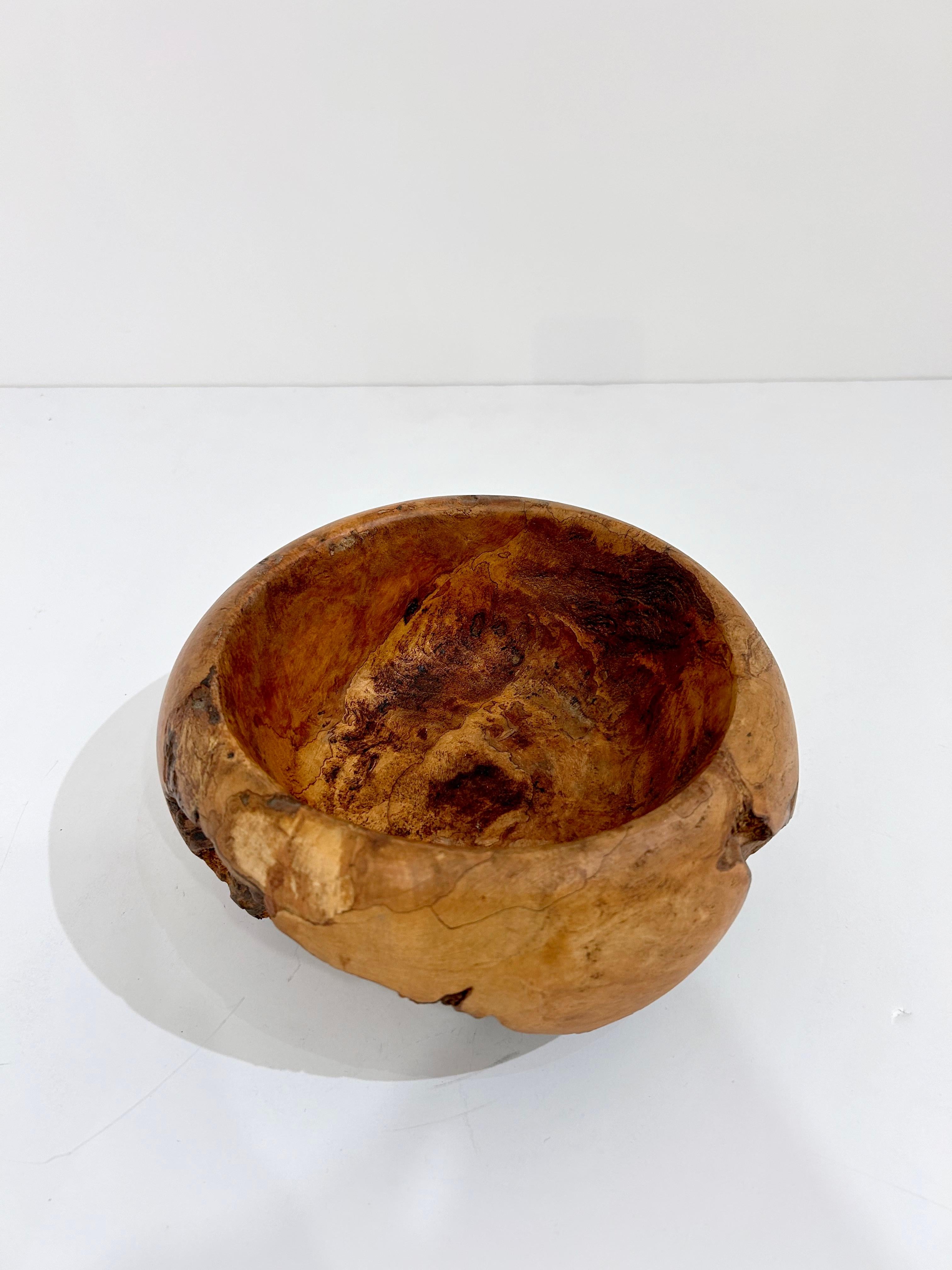 American Maple Burl Wood Bowl Attributed to Mel Lindquist For Sale